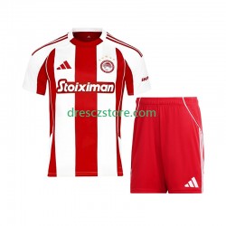 Olympiacos Domácí Dres 2025-2026 Krátký rukáv Děti Fotbalové Dresy