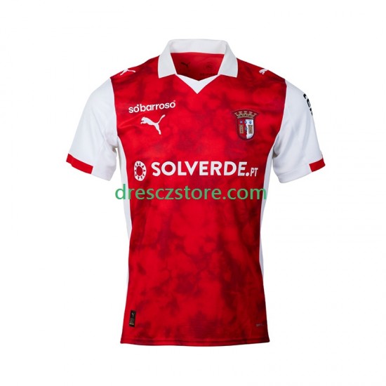 SC Braga Domácí Dres 2025-2026 Krátký rukáv Muže Fotbalové Dresy