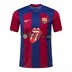 FC Barcelona Rolling Stones Domácí Dres 2023-2024 Krátký rukáv Muže Fotbalové Dresy