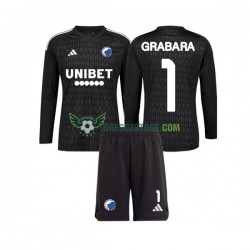 FC Copenhagen GRABARA 1 Brankářské Venkovní Dres 2023-2024 Dlouhý rukáv Děti Fotbalové Dresy
