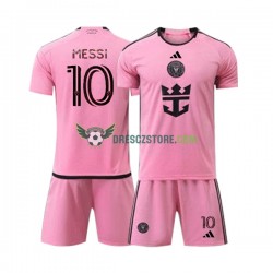 Inter Miami Lionel Messi 10 Domácí Dres 2024 Krátký rukáv Děti Fotbalové Dresy