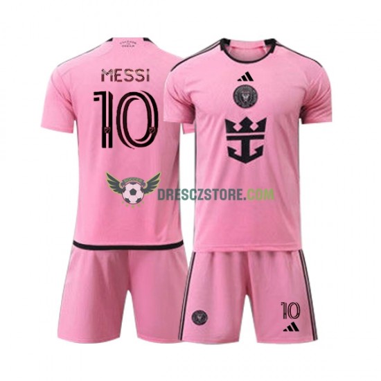 Inter Miami Lionel Messi 10 Domácí Dres 2024 Krátký rukáv Děti Fotbalové Dresy