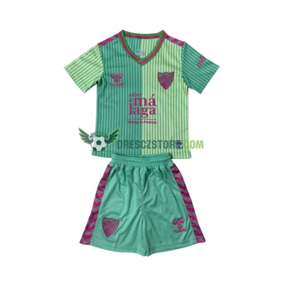 Málaga CF Alternativní Dres 2023-2024 Krátký rukáv Děti Fotbalové Dresy