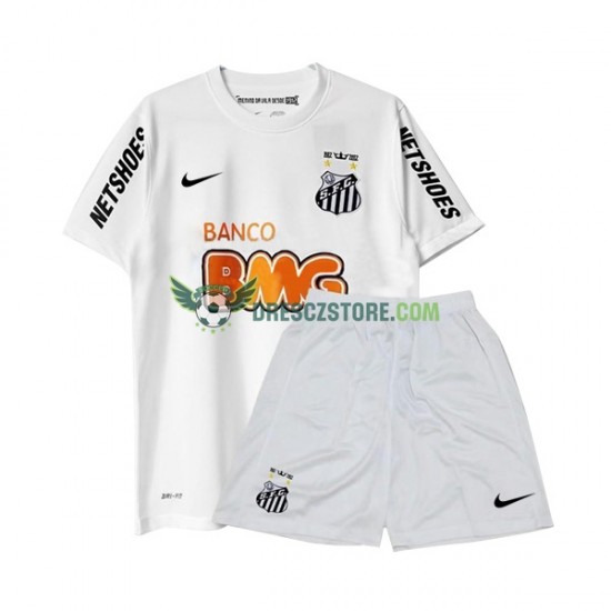 Santos FC -2012 Retro Domácí Dres 2011 Krátký rukáv Děti Fotbalové Dresy
