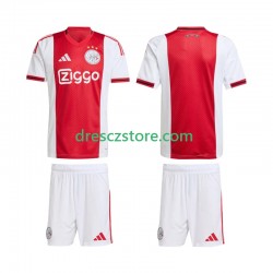 AFC Ajax Domácí Dres 2025-2026 Krátký rukáv Děti Fotbalové Dresy