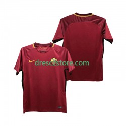 AS Řím 2017-2018 Retro Domácí Dres Krátký rukáv Muže Fotbalové Dresy