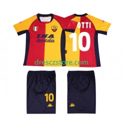 AS Řím TOTTI 10 2001 Retro Domácí Dres Krátký rukáv Děti Fotbalové Dresy