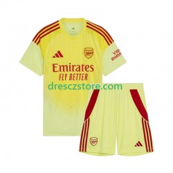 Arsenal Brankářské Domácí Dres 2025-2026 Krátký rukáv Děti Fotbalové Dresy