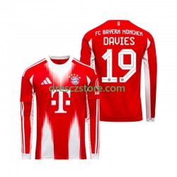 FC Bayern Mnichov Alphonso Davies 19 Domácí Dres 2025-2026 Dlouhý rukáv Muže Fotbalové Dresy
