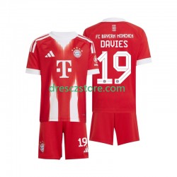 FC Bayern Mnichov Alphonso Davies 19 Domácí Dres 2025-2026 Krátký rukáv Děti Fotbalové Dresy