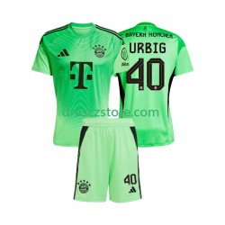 FC Bayern Mnichov Jonas Urbig 40 Brankářské Domácí Dres 2025-2026 Krátký rukáv Děti Fotbalové Dresy