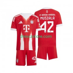 FC Bayern Mnichov Jamal Musiala 42 Domácí Dres 2025-2026 Krátký rukáv Děti Fotbalové Dresy