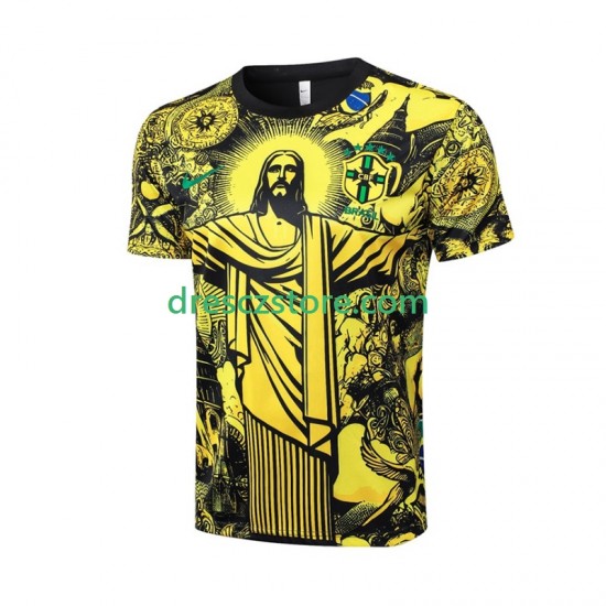 Brazílie Jesus Domácí Dres 2024 Krátký rukáv Muže Fotbalové Dresy