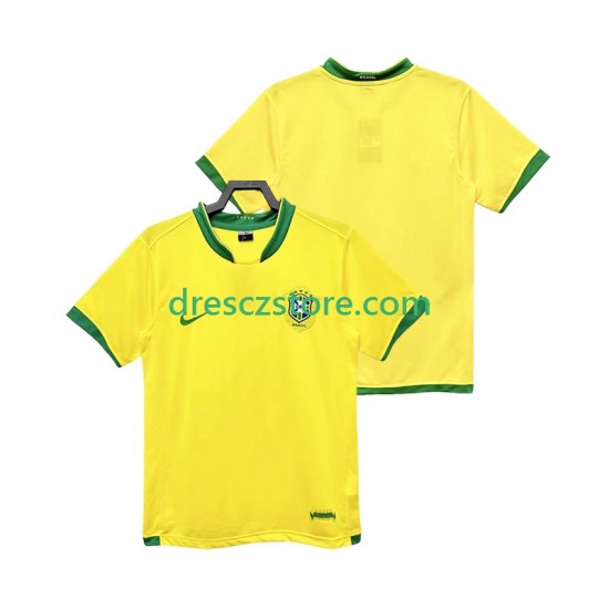 Brazílie Retro Domácí Dres 2006 Krátký rukáv Muže Fotbalové Dresy