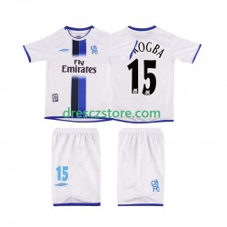 Chelsea DROGBA 15 2003 Retro Venkovní Dres Krátký rukáv Děti Fotbalové Dresy