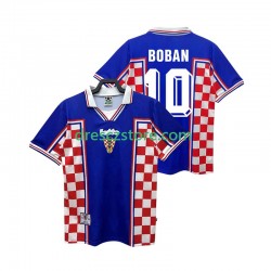 Chorvatsko BOBAN 10 Retro Venkovní Dres 1998 Krátký rukáv Muže Fotbalové Dresy