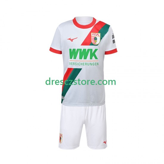 FC Augsburg Domácí Dres 2025-2026 Krátký rukáv Děti Fotbalové Dresy