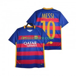 FC Barcelona Lionel Messi 10 2015-2016 Retro Domácí Dres Krátký rukáv Muže Fotbalové Dresy