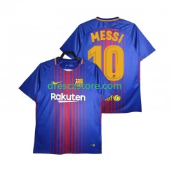 FC Barcelona Lionel Messi 10 2017-2018 Retro Domácí Dres Krátký rukáv Muže Fotbalové Dresy