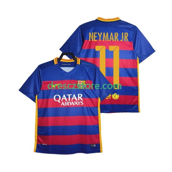 FC Barcelona Neymar JR 11 2015-2016 Retro Domácí Dres Krátký rukáv Muže Fotbalové Dresy