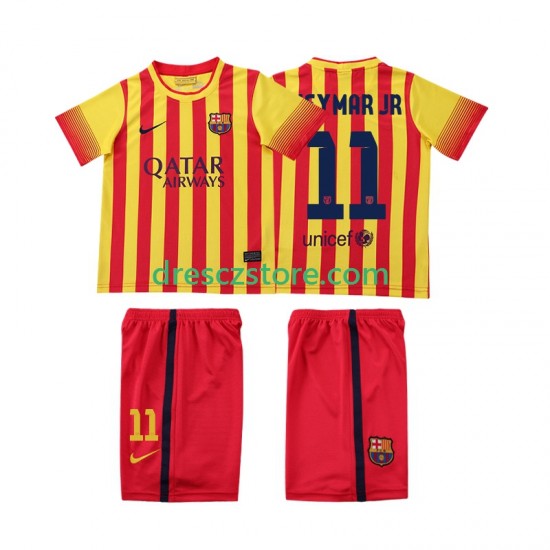 FC Barcelona Neymar JR 11 2013 2014 Retro Venkovní Dres Krátký rukáv Děti Fotbalové Dresy