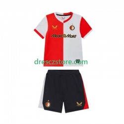 Feyenoord Rotterdam Domácí Dres 2025-2026 Krátký rukáv Děti Fotbalové Dresy