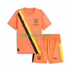 Manchester City UPER Kids Brankářské Domácí Dres 2025-2026 Krátký rukáv Děti Fotbalové Dresy