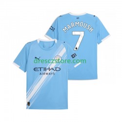 Manchester City Omar Marmoush 7 Domácí Dres 2025-2026 Krátký rukáv Muže Fotbalové Dresy