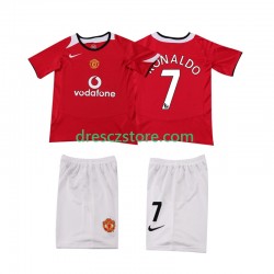 Manchester United Cristiano Ronaldo 7 Retro Domácí Dres 2004 2006 Krátký rukáv Děti Fotbalové Dresy