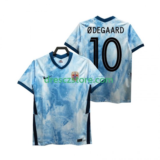 Norsko ODEGAARD 10 2020-2021 Venkovní Dres Krátký rukáv Muže Fotbalové Dresy