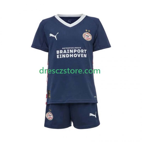 PSV Eindhoven Venkovní Dres 2025-2026 Krátký rukáv Děti Fotbalové Dresy