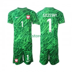 Polsko Szczesny 1 Brankářské Alternativní Dres 2024 Krátký rukáv Děti Fotbalové Dresy