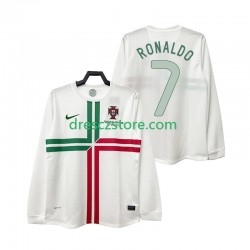 Portugalsko Cristiano Ronaldo 7 2012 Retro Venkovní Dres Dlouhý rukáv Muže Fotbalové Dresy
