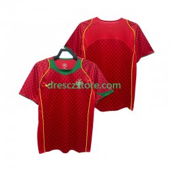 Portugalsko Retro Domácí Dres 2004 Krátký rukáv Muže Fotbalové Dresy