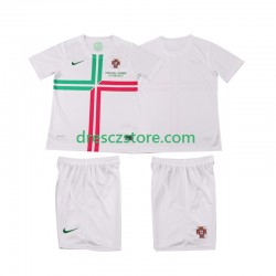 Portugalsko 2012 Retro Venkovní Dres Krátký rukáv Děti Fotbalové Dresy