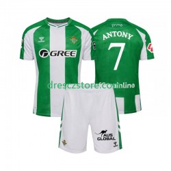 Real Betis Antony 7 Domácí Dres 2025-2026 Krátký rukáv Děti Fotbalové Dresy
