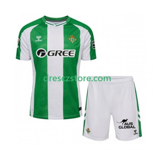 Real Betis Domácí Dres 2025-2026 Krátký rukáv Děti Fotbalové Dresy