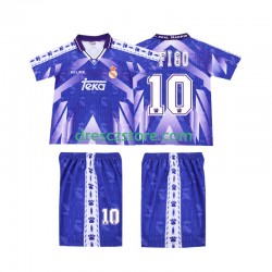 Real Madrid FIGO 10 1996-1997 Retro Venkovní Dres Krátký rukáv Děti Fotbalové Dresy