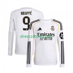 Real Madrid Mbappé Kylian 9 Domácí Dres 2025-2026 Dlouhý rukáv Muže Fotbalové Dresy
