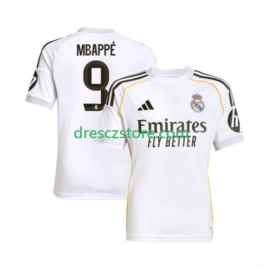 Real Madrid Mbappé Kylian 9 Domácí Dres 2025-2026 Krátký rukáv Muže Fotbalové Dresy