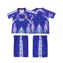 Real Madrid 1996-1997 Retro Venkovní Dres Krátký rukáv Děti Fotbalové Dresy