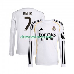Real Madrid Vinicius Junior 7 Domácí Dres 2025-2026 Dlouhý rukáv Muže Fotbalové Dresy