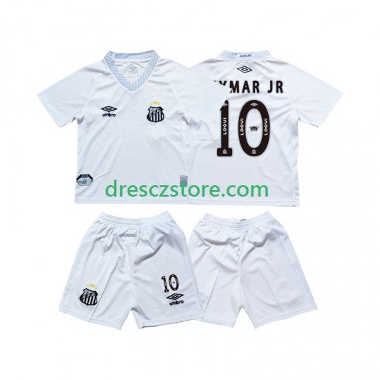 Santos FC Neymar JR 10 Domácí Dres 2025-2026 Krátký rukáv Děti Fotbalové Dresy