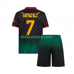 AC Milán Santiago Gimenez 7 Čtvrtý Dres 2024-2025 Krátký rukáv Děti Fotbalové Dresy