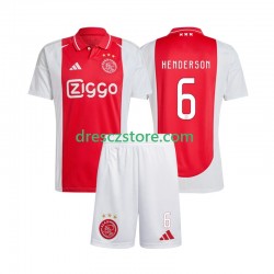AFC Ajax Henderson 6 Domácí Dres 2024-2025 Krátký rukáv Děti Fotbalové Dresy