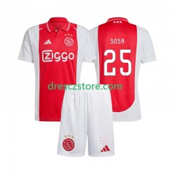 AFC Ajax Wout Weghorst 25 Domácí Dres 2024-2025 Krátký rukáv Děti Fotbalové Dresy