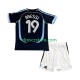 Argentina Lionel Messi 19 Retro Venkovní Dres 2006 Krátký rukáv Děti Fotbalové Dresy