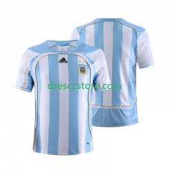 Argentina Retro Domácí Dres 2006 Krátký rukáv Muže Fotbalové Dresy