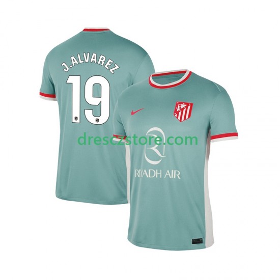 Atlético Madrid Julian Alvarez 19 Venkovní Dres 2024-2025 Krátký rukáv Muže Fotbalové Dresy