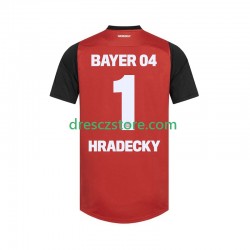 Bayer 04 Leverkusen HRADECKY 1 Domácí Dres 2024-2025 Krátký rukáv Muže Fotbalové Dresy